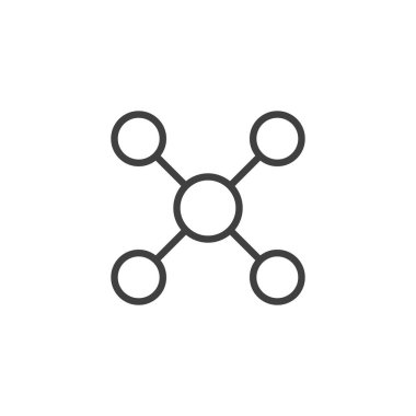 Kare piramit yapı çizgisi simgesi