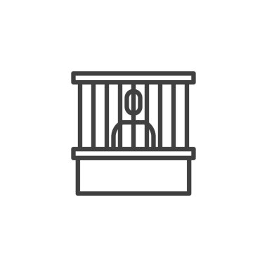 Mahkeme rıhtımı simgesinde tutuklu