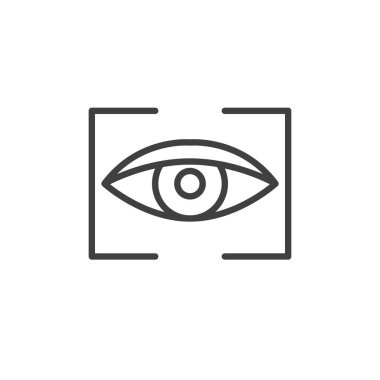 Göz tanımlama vektör simgesi