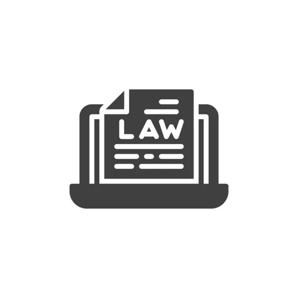 Asesoramiento legal en línea vector icono — Archivo Imágenes Vectoriales