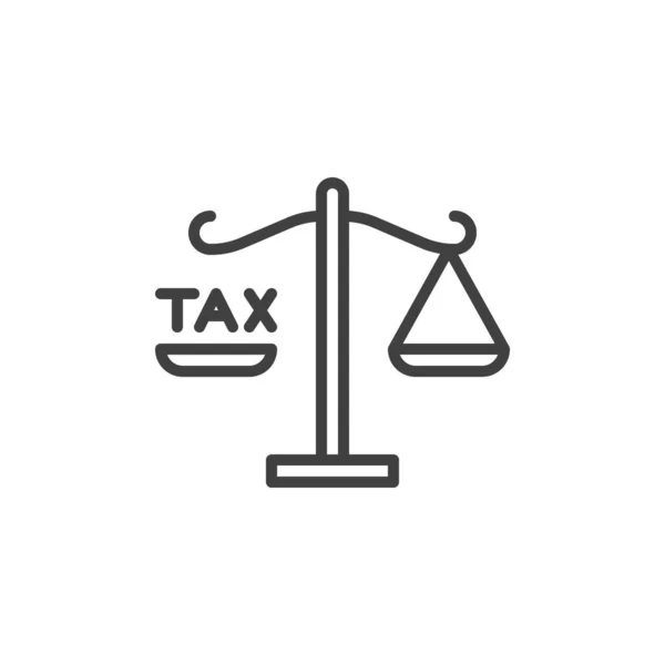 Balancing tax line icon — 图库矢量图片