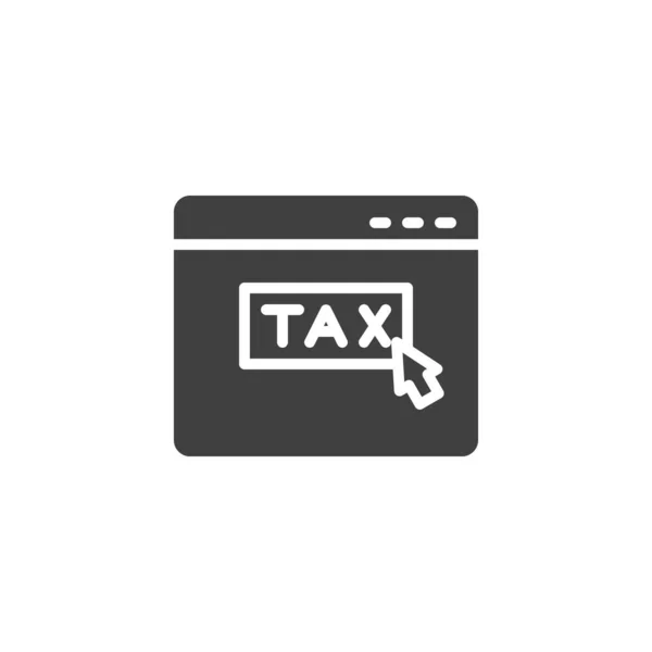 Impostos pagam ícone vetorial do site —  Vetores de Stock