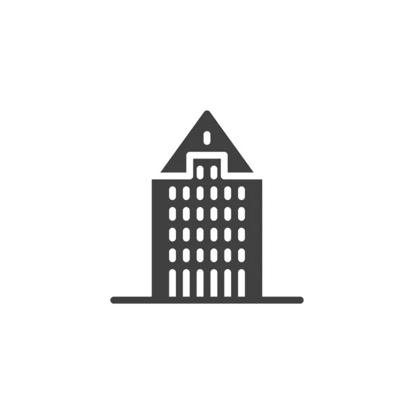 Hotel building vector icon
