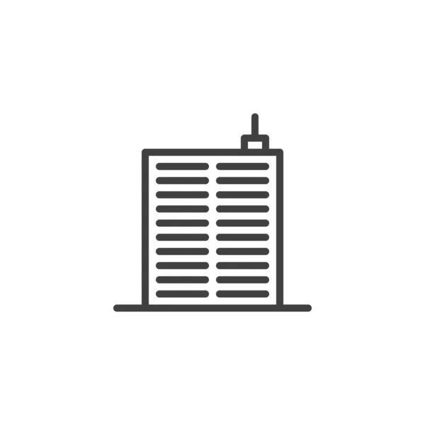 Büro-, Wohnbauzeilen-Symbol — Stockvektor