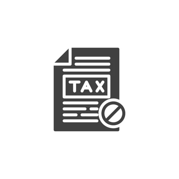 Иконка вектора отклоненного налогового документа — стоковый вектор