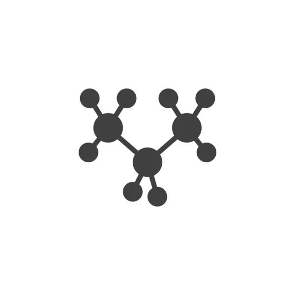 Icono de vector de geometría molecular de propano — Archivo Imágenes Vectoriales