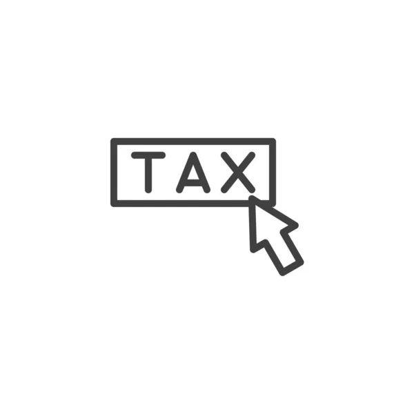 Kliknij ikonę linii podatkowej kursora — Wektor stockowy