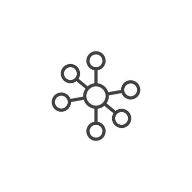 Sekizgen yapı çizgisi simgesi