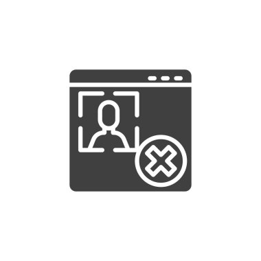 Hesap doğrulaması reddedildi vektör simgesi