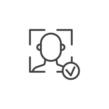 İşaretleme satırı simgesine sahip yüz tanımlayıcı.