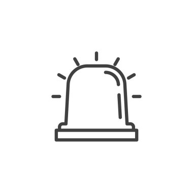 Alarm siren çizgisi simgesi