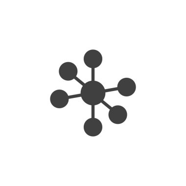 Sekizgen yapı vektörü simgesi