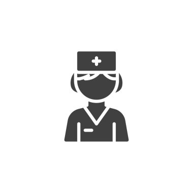 Kadın doktor karakter vektör simgesi