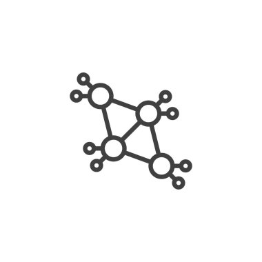 C4h8 moleküler yapı çizgisi simgesi