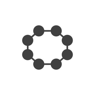 Rombik sülfür moleküler geometri vektör simgesi