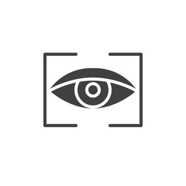 Göz tanımlama vektör simgesi