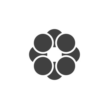 Sülfür molekül yapı vektörü simgesi