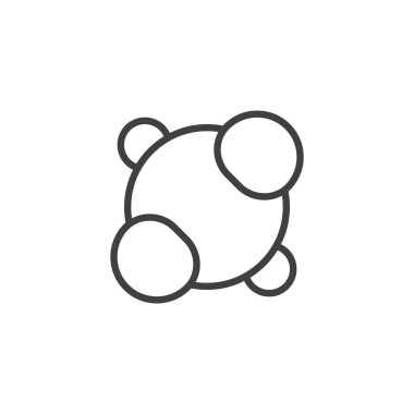 Ch4 moleküler yapı çizgisi simgesi