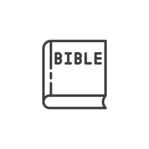 Santa Biblia línea icono — Archivo Imágenes Vectoriales