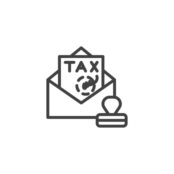 Envelop met pictogram belastingaangifte — Stockvector