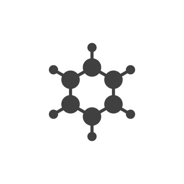 Benzen moleküler geometri vektör simgesi — Stok Vektör