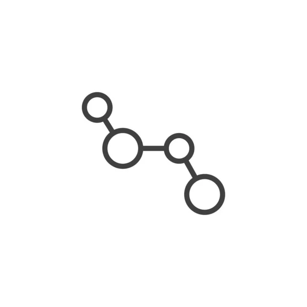 Pictogram van de structuurlijn van de moleculaire geometrie — Stockvector