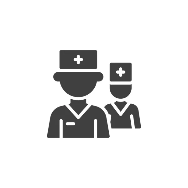 Deux médecins icône vectorielle de caractère — Image vectorielle