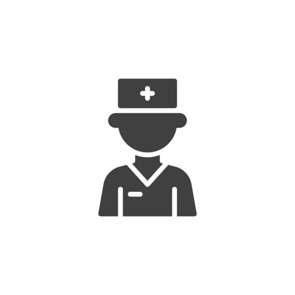 Ícone de linha de personagem médico — Vetor de Stock