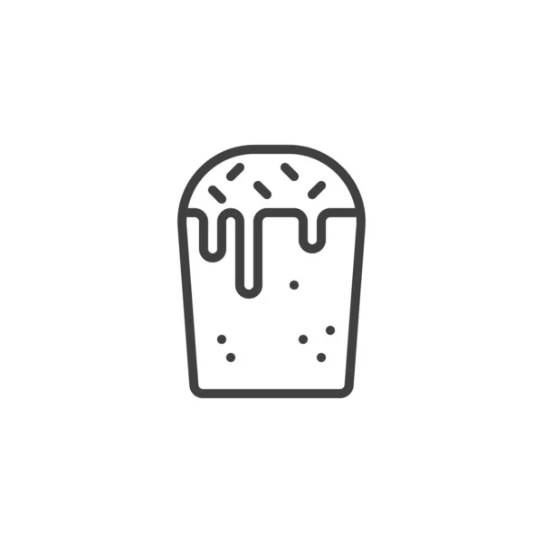 Easter pastries line icon — Stock Vector