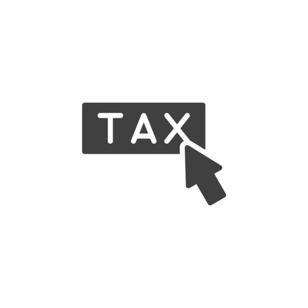 Cursor clique ícone vetor de imposto —  Vetores de Stock