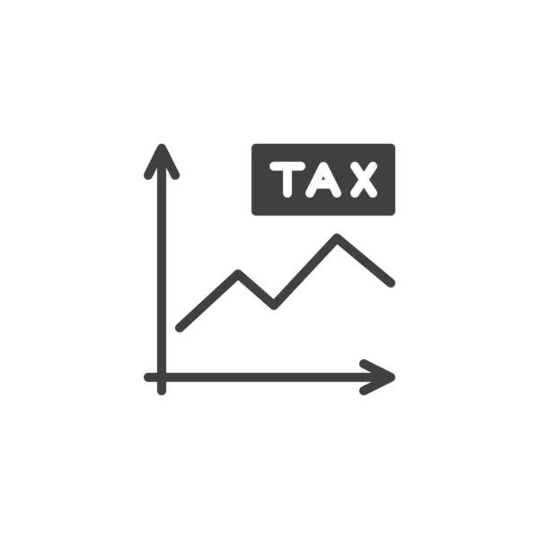 Ikon vektor grafik keuangan pajak - Stok Vektor