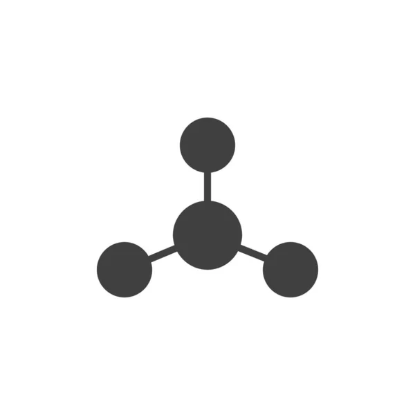 Üçgen moleküler yapı vektörü simgesi — Stok Vektör