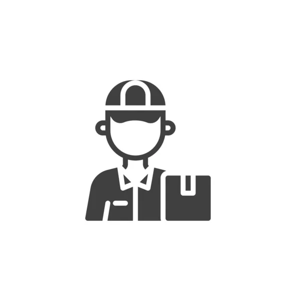 Delivery man worker vector icon — 스톡 벡터