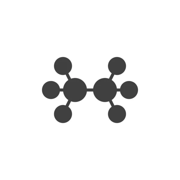 Ícone vetorial de geometria molecular etano —  Vetores de Stock