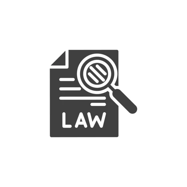 Legal document reading vector icon — 스톡 벡터