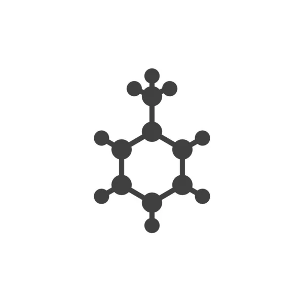 Icona vettoriale della struttura molecolare del toluene — Vettoriale Stock