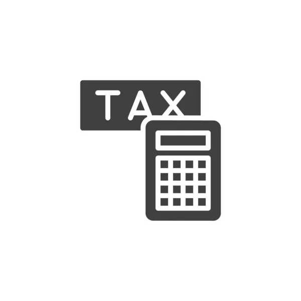 Calculadora de impuestos Vector Icono — Vector de stock