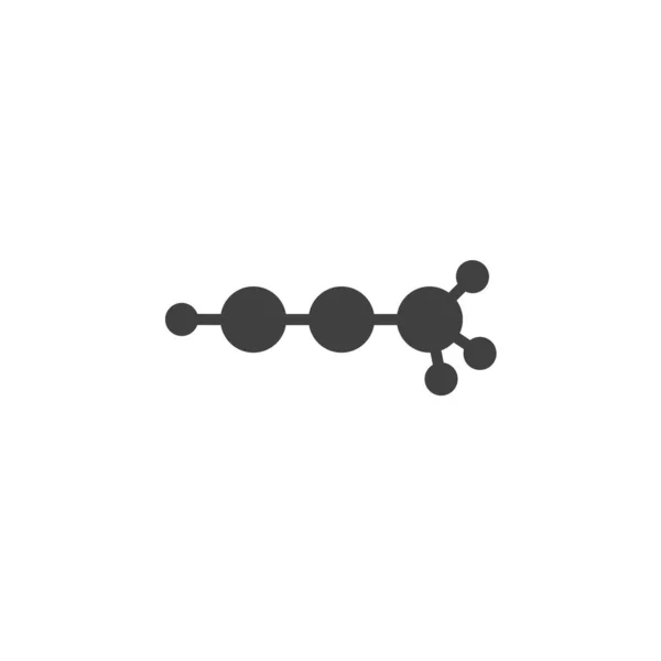 Propilne moleküler yapı vektörü simgesi — Stok Vektör