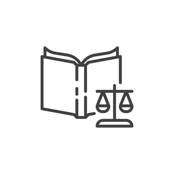 법률 책 선 아이콘 — 스톡 벡터