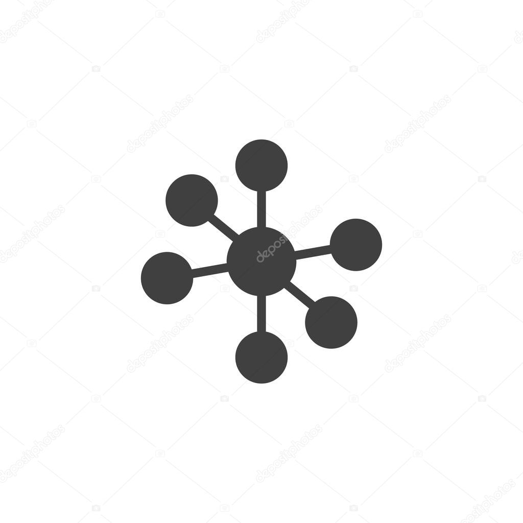Octahedral structure vector icon