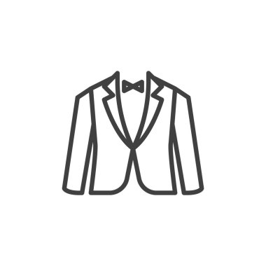 Smokin ceket çizgi simgesi