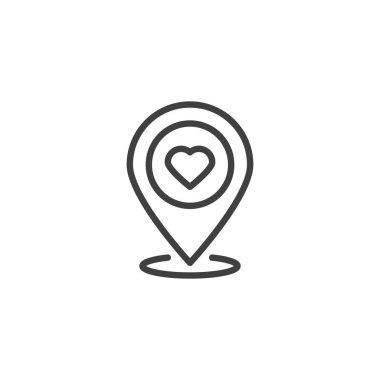 Harita göstergesi ile kalp satırı simgesi