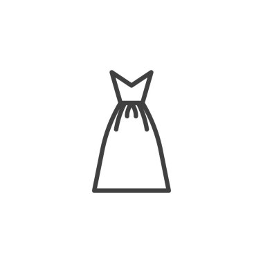 Düğün elbise satırı simgesi