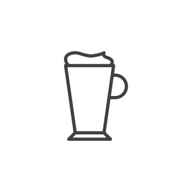 Latte cam çizgi simgesi