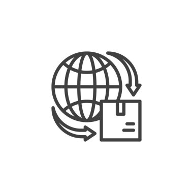 Dünya çapında dağıtım hizmeti simgesi