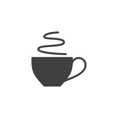 Buhar vektörü simgesi olan çay fincanı