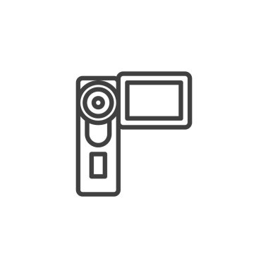 Dijital video kamera satırı simgesi
