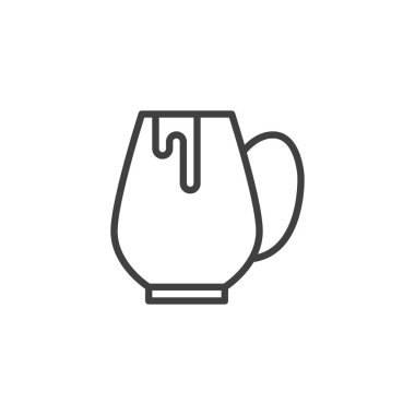 Sıcak çikolata sabıka çizgisi simgesi