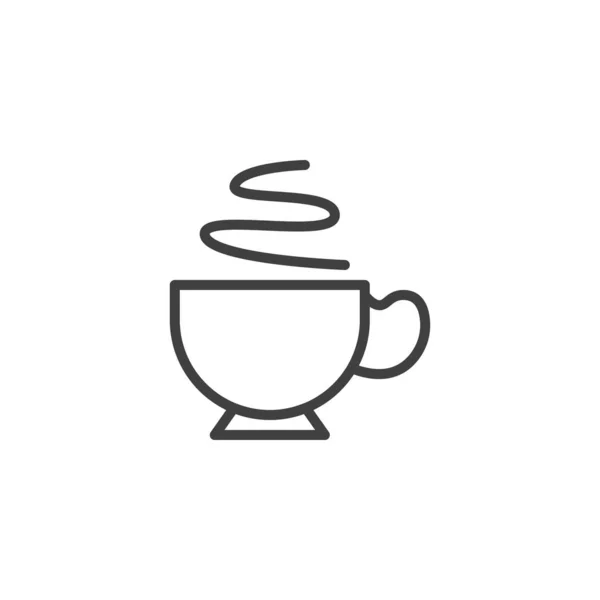 Кавова чашка з піктограмою парової лінії — стоковий вектор