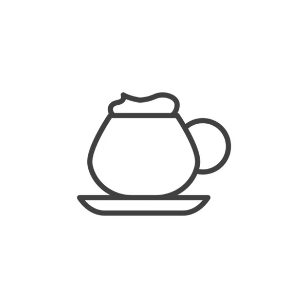 Tasse à café avec icône en mousse — Image vectorielle